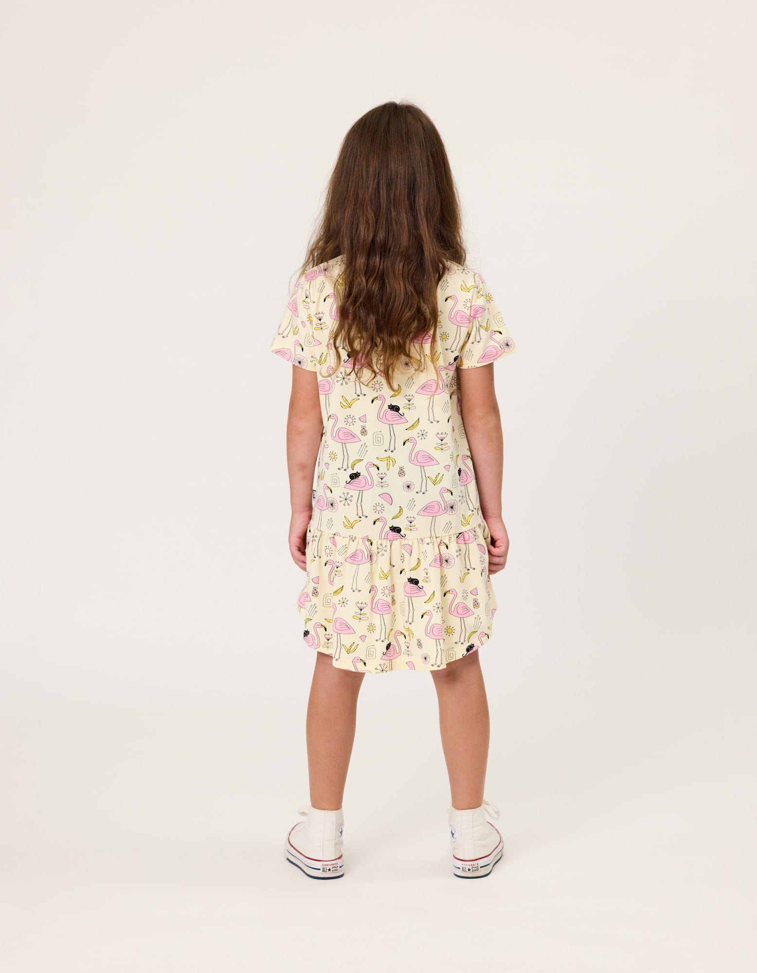 Kissed By Radicool Girls Dress Flamingoes Frill Dress