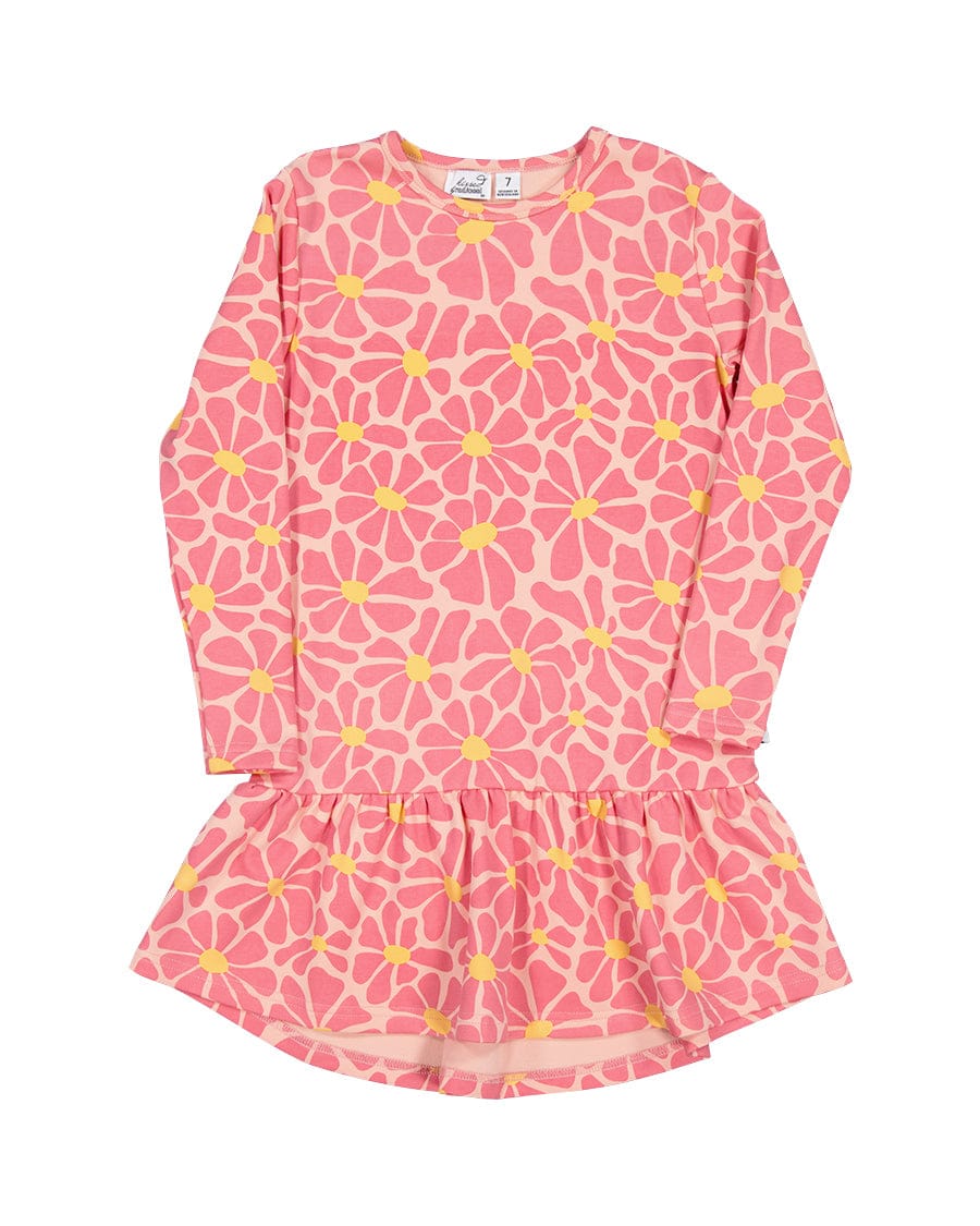 Kissed By Radicool Girls Dress Groovy Floral Frill Dress