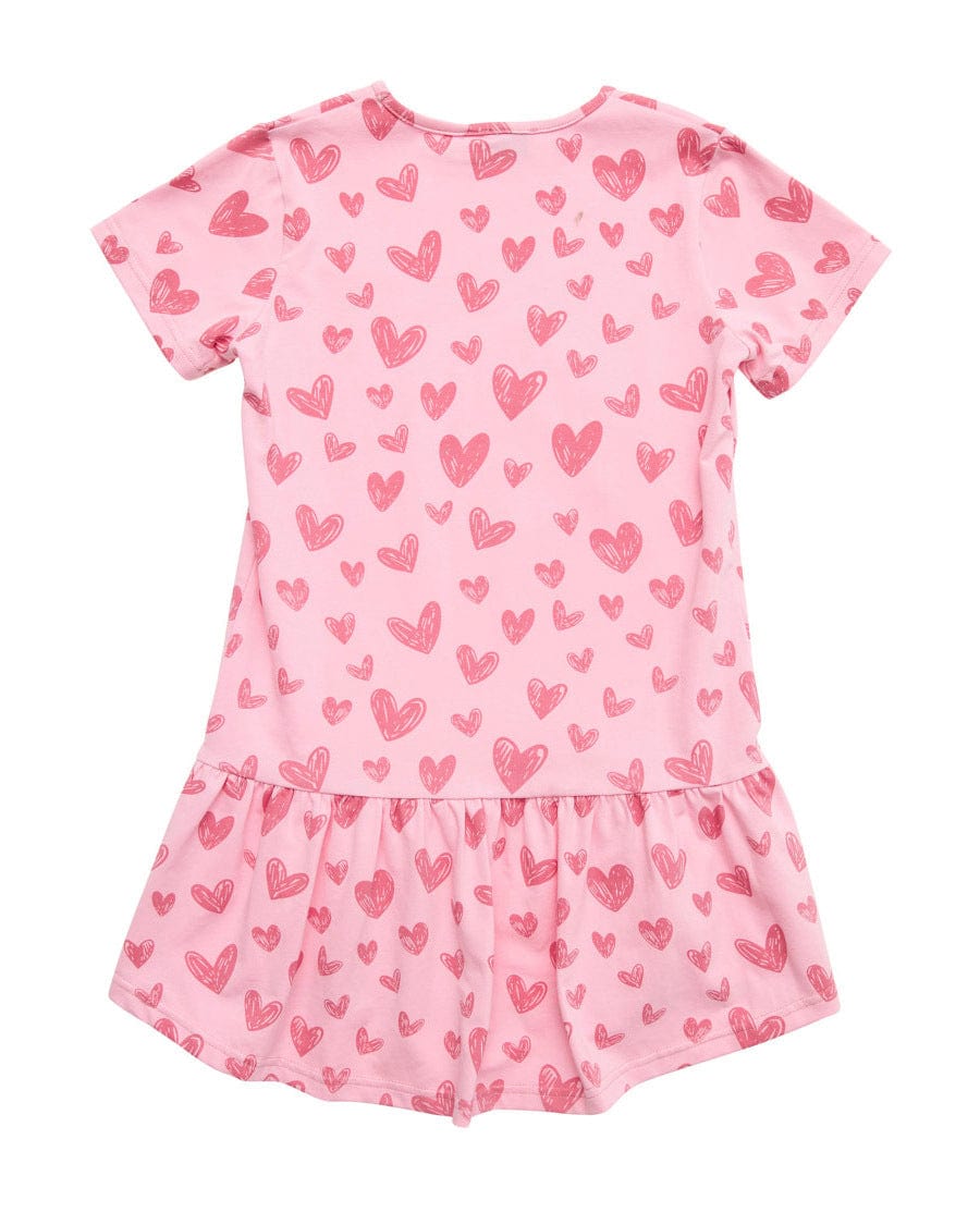 Kissed By Radicool Girls Dress Hearts Frill Dress