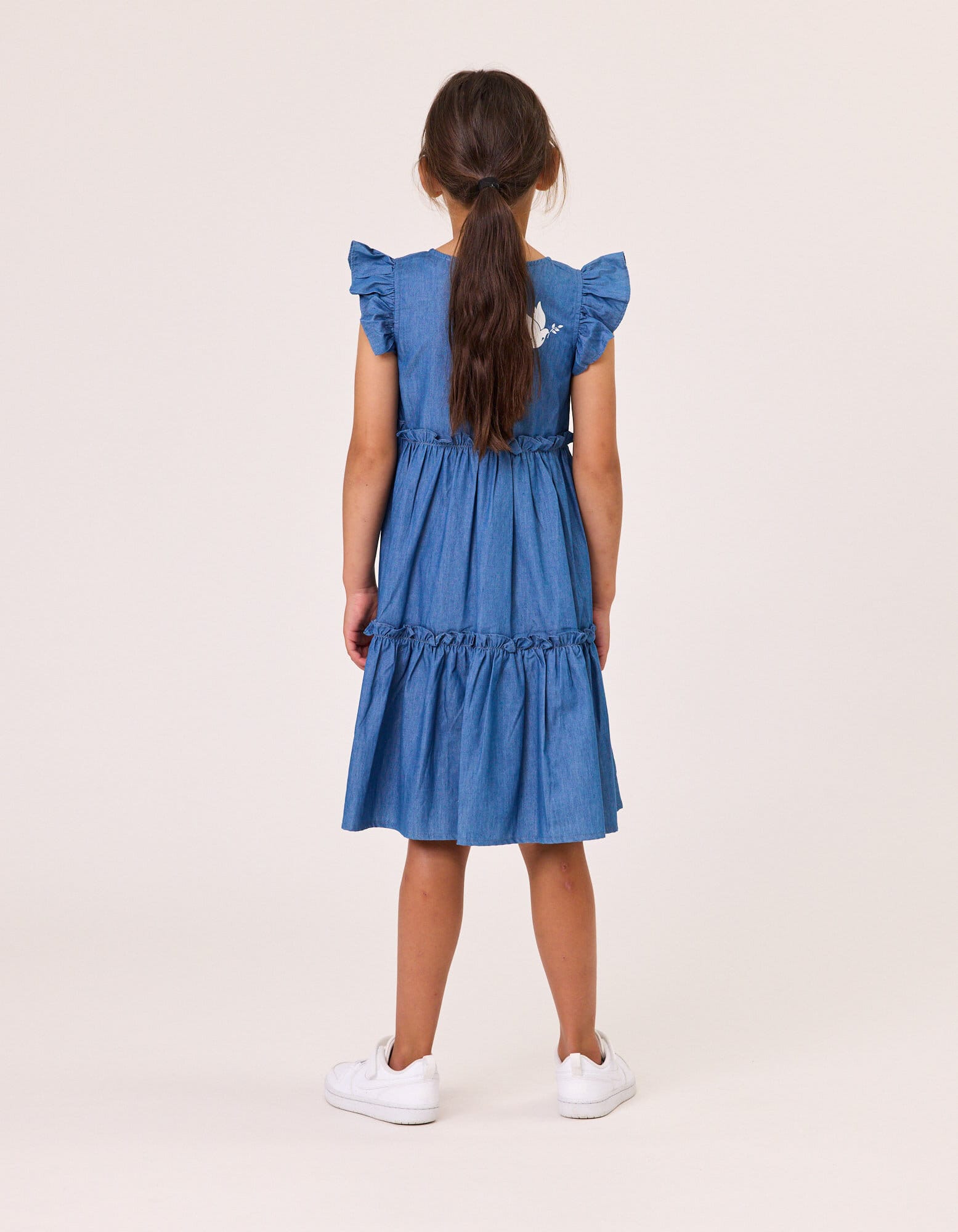 Kissed By Radicool Girls Dress Jasmine Dress in Chambray