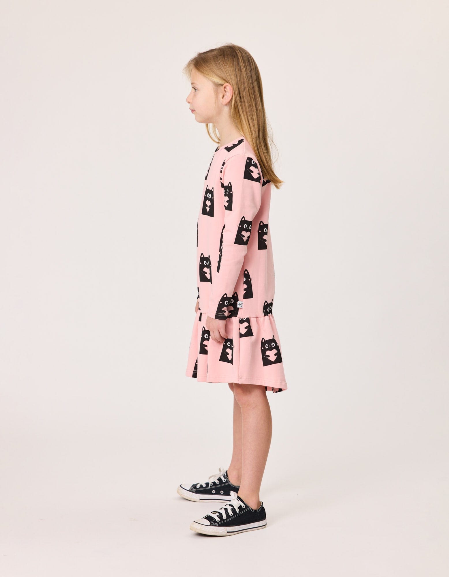 Kissed By Radicool Girls Dress Love Cats Frill Dress