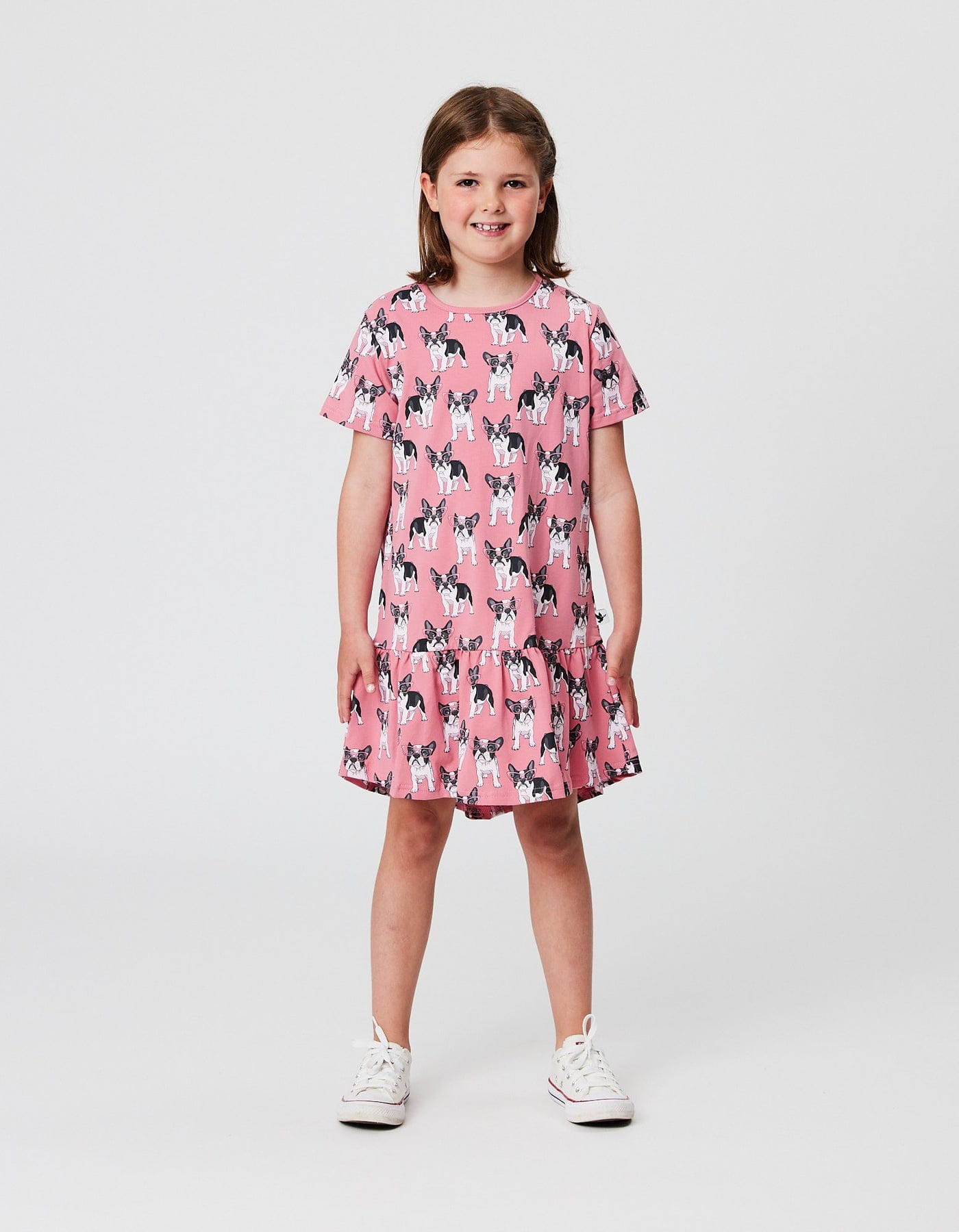 Kissed By Radicool Girls Dress Puppy Love Frill Dress