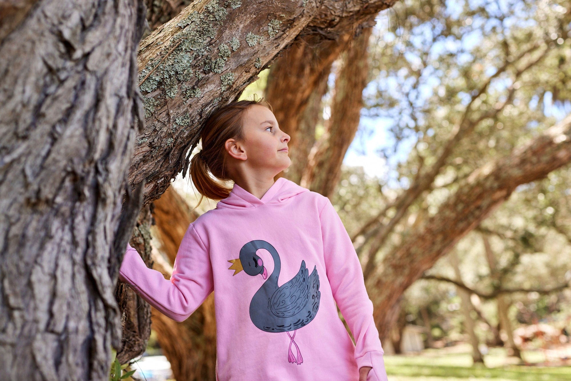 Kissed By Radicool Girls Jumper Ballerina Swan Hood