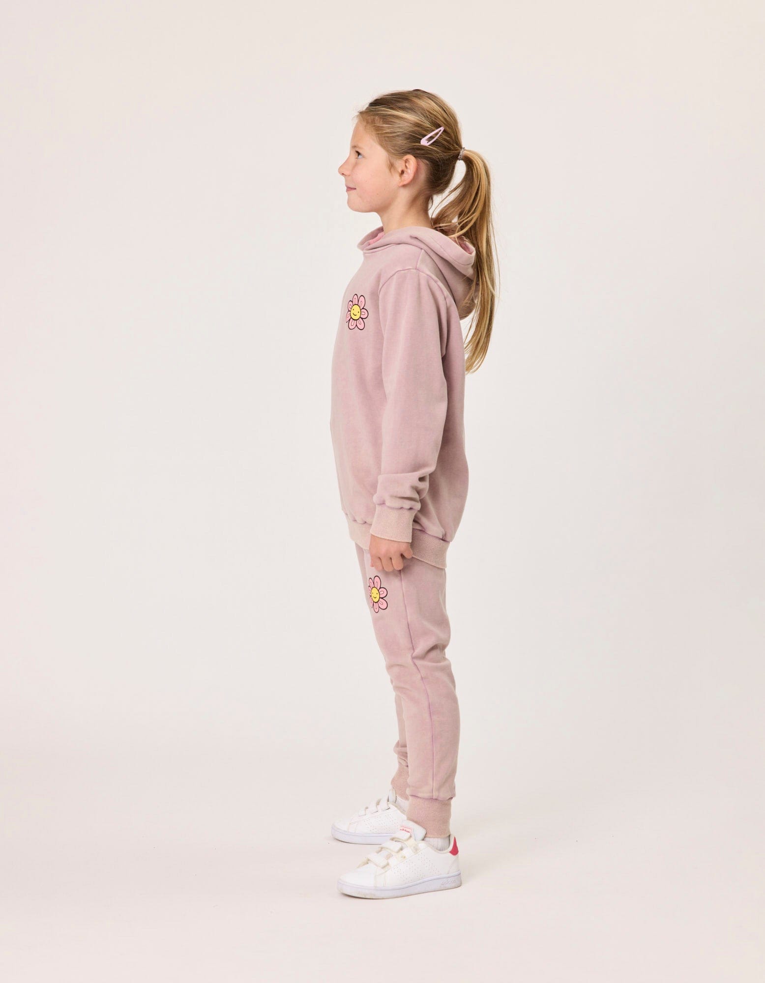 Kissed By Radicool Girls Jumper Daisy Acid Wash Hood