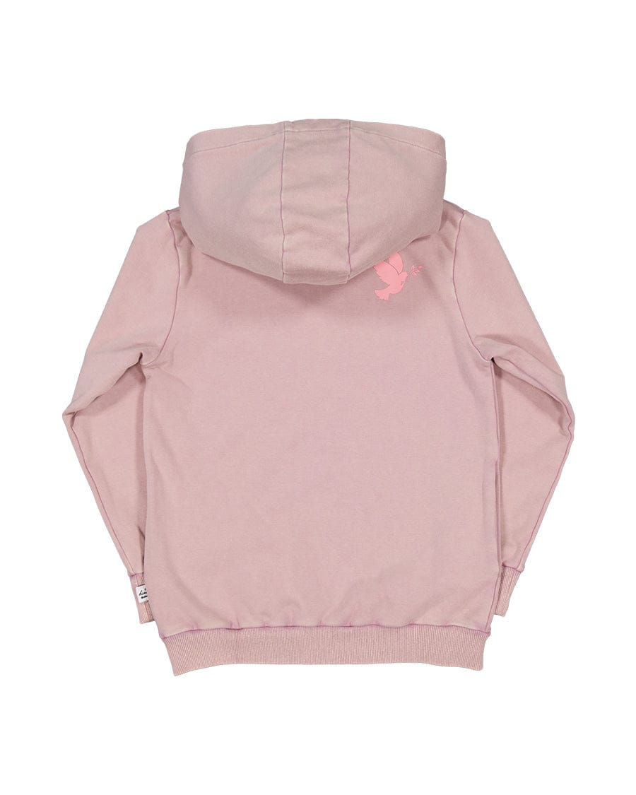 Kissed By Radicool Girls Jumper Daisy Acid Wash Hood