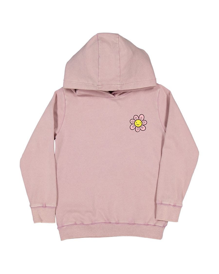 Kissed By Radicool Girls Jumper Daisy Acid Wash Hood