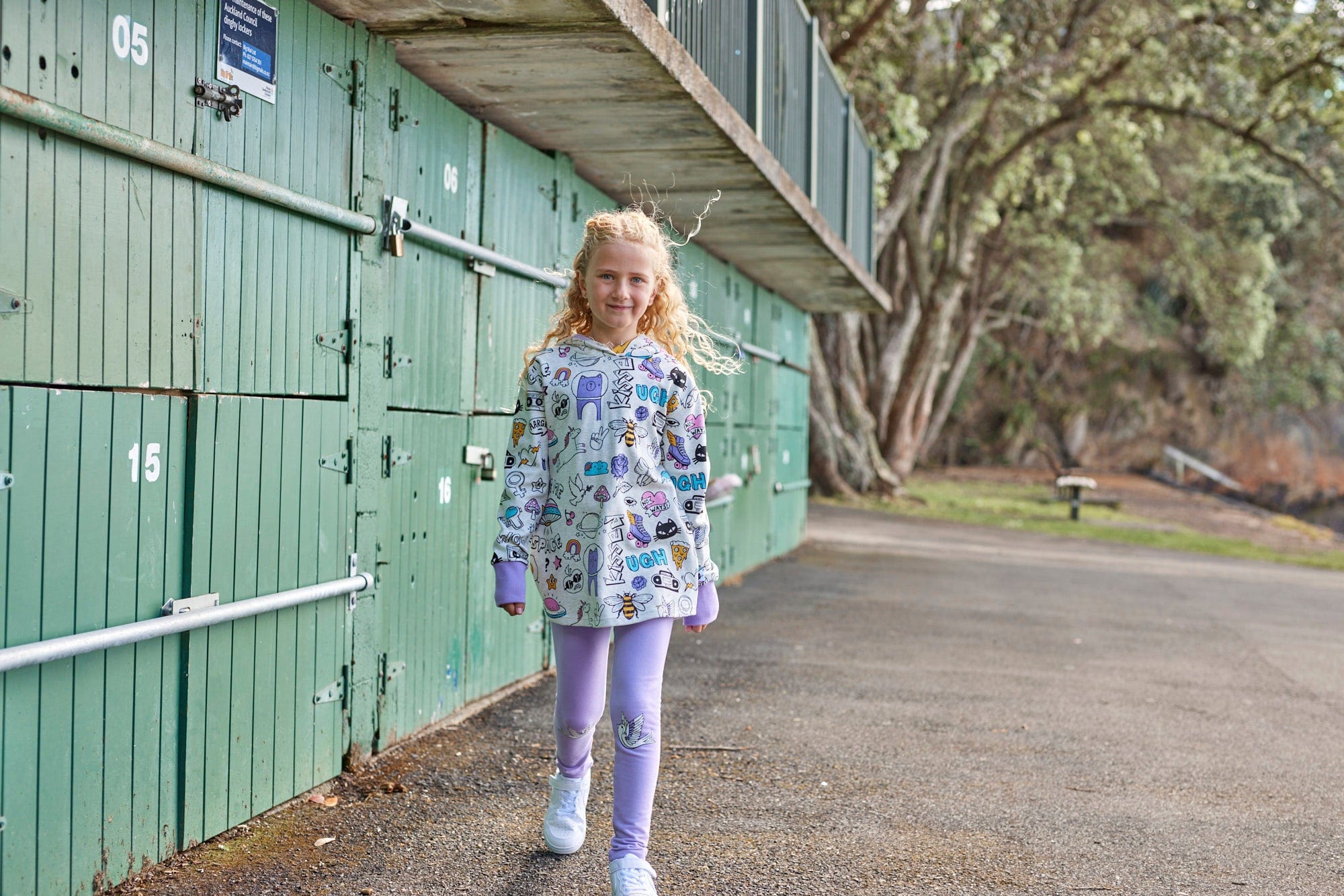 Kissed By Radicool Girls Jumper Doodle Hood