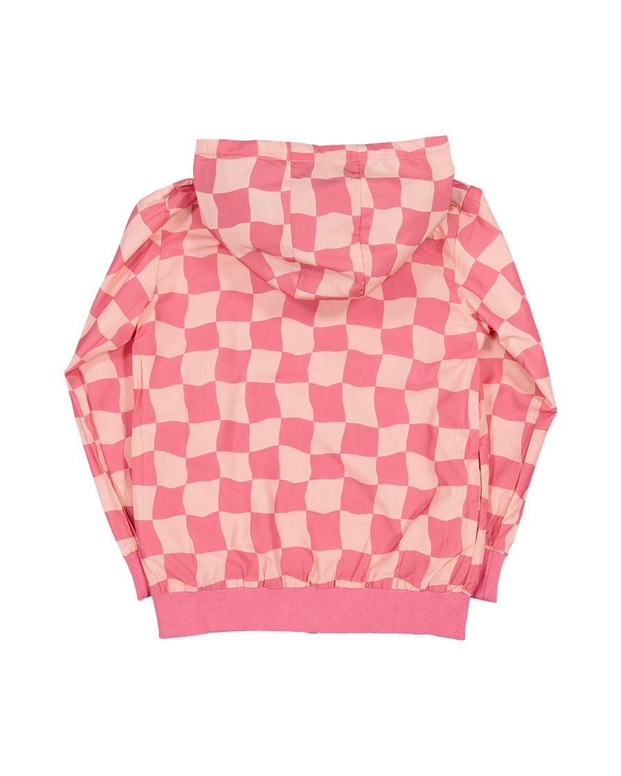 Kissed By Radicool Girls Jumper Groovy Chequerboard Reversible Jacket