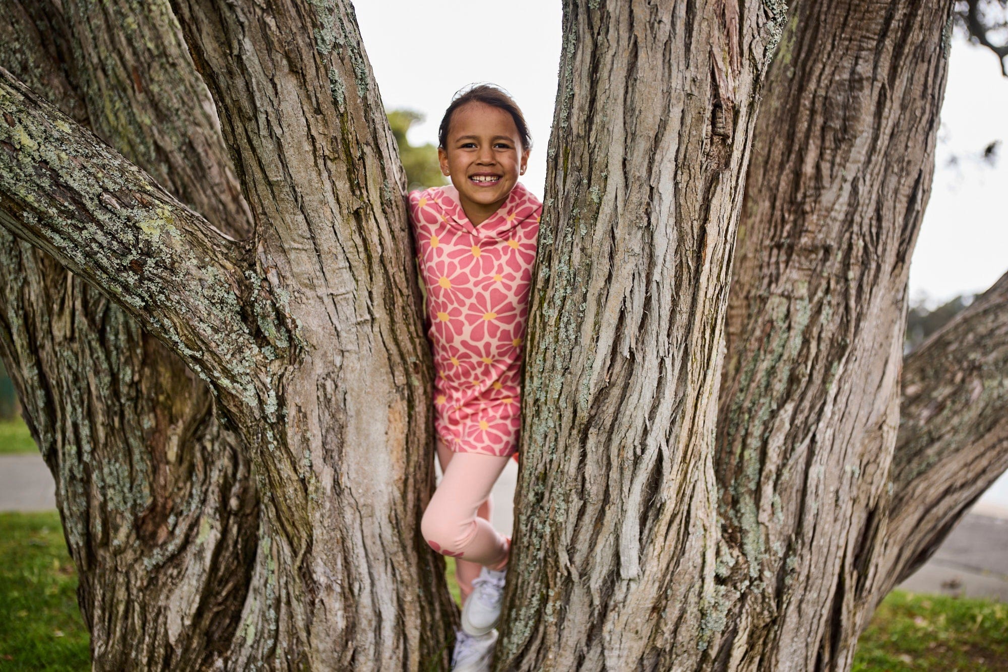 Kissed By Radicool Girls Jumper Groovy Floral Hood