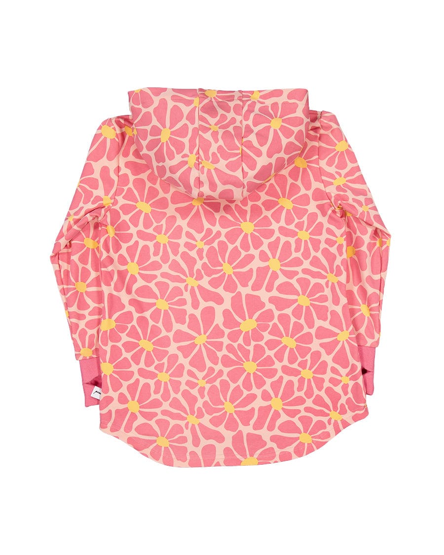 Kissed By Radicool Girls Jumper Groovy Floral Hood