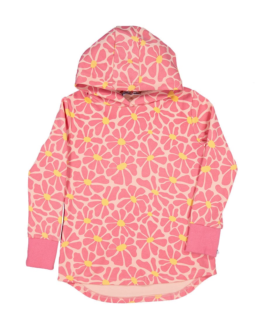Kissed By Radicool Girls Jumper Groovy Floral Hood