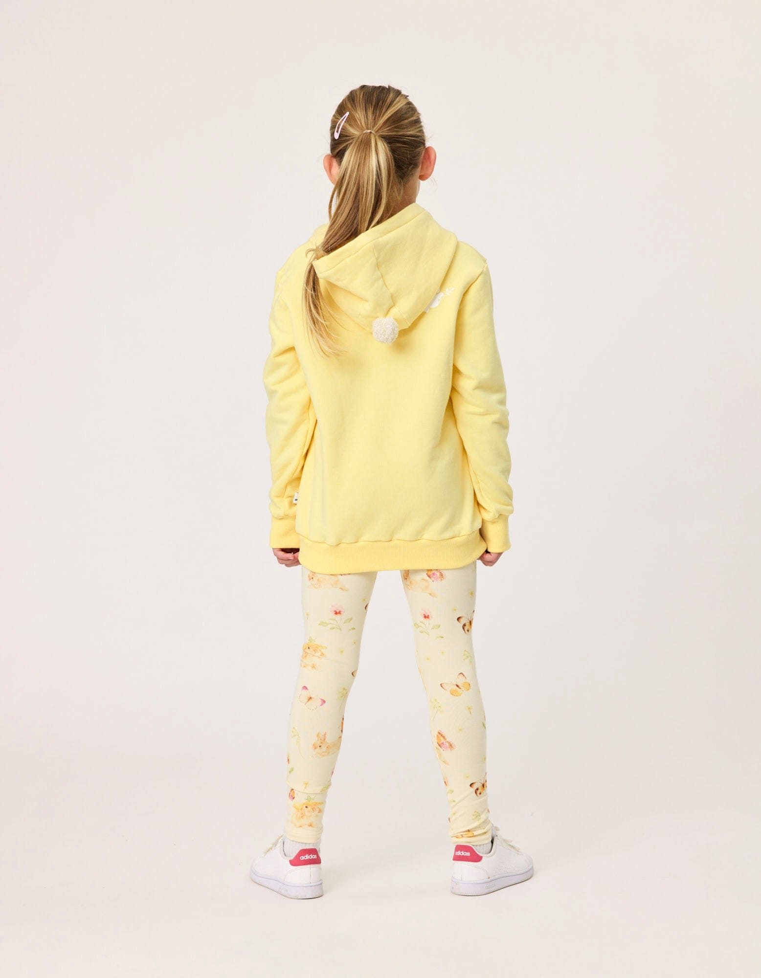 Kissed By Radicool Girls Jumper Lemondrop Bunny Pom Pom Hood
