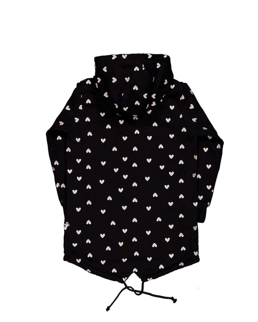 Kissed By Radicool Girls Jumper Love Hearts Flacket