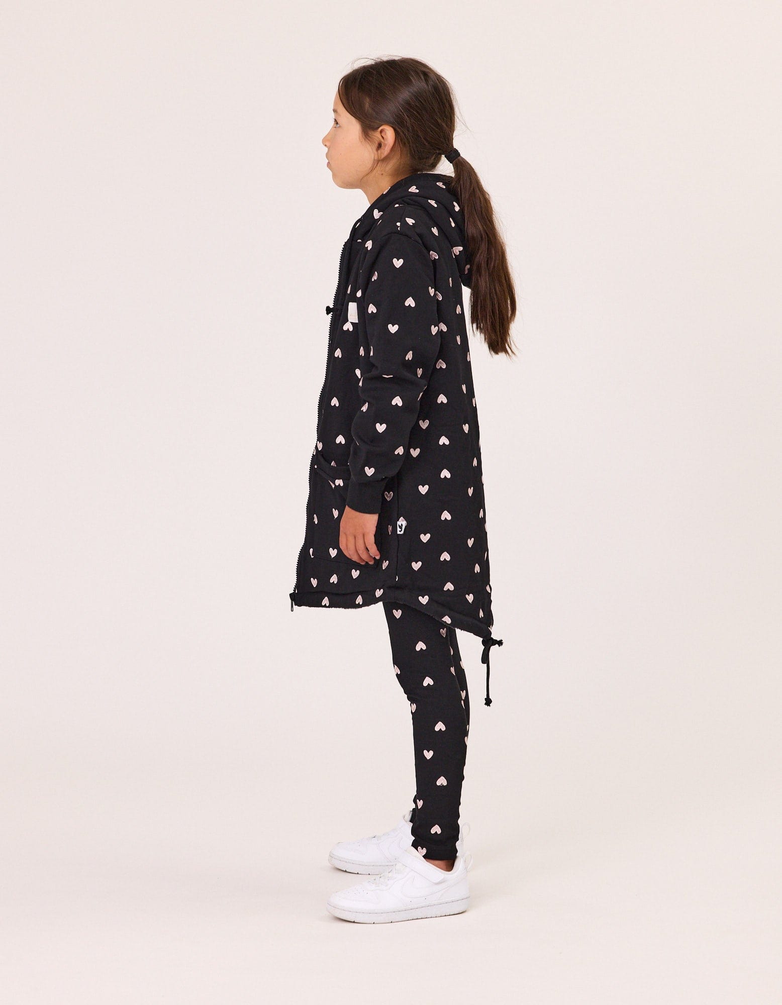 Kissed By Radicool Girls Jumper Love Hearts Flacket