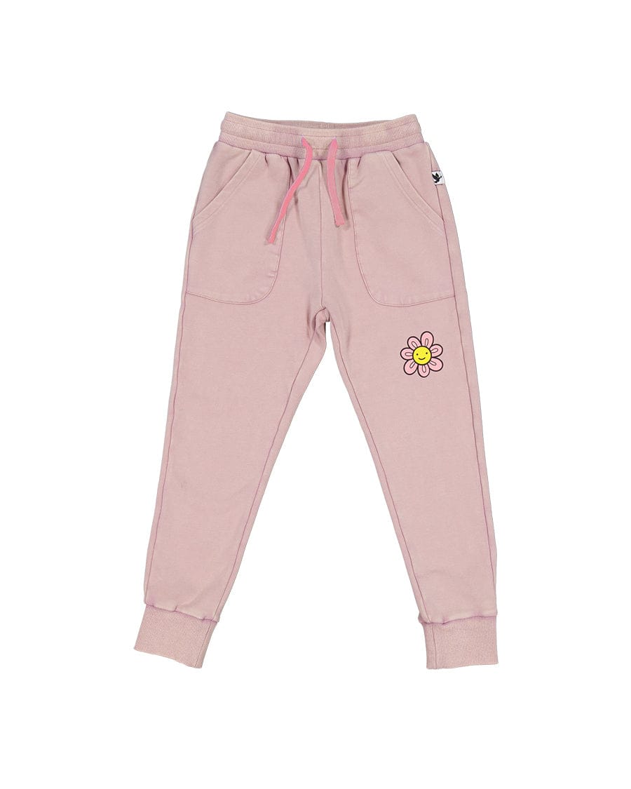 Kissed By Radicool Girls Pants Daisy Acid Wash Relaxed Pant