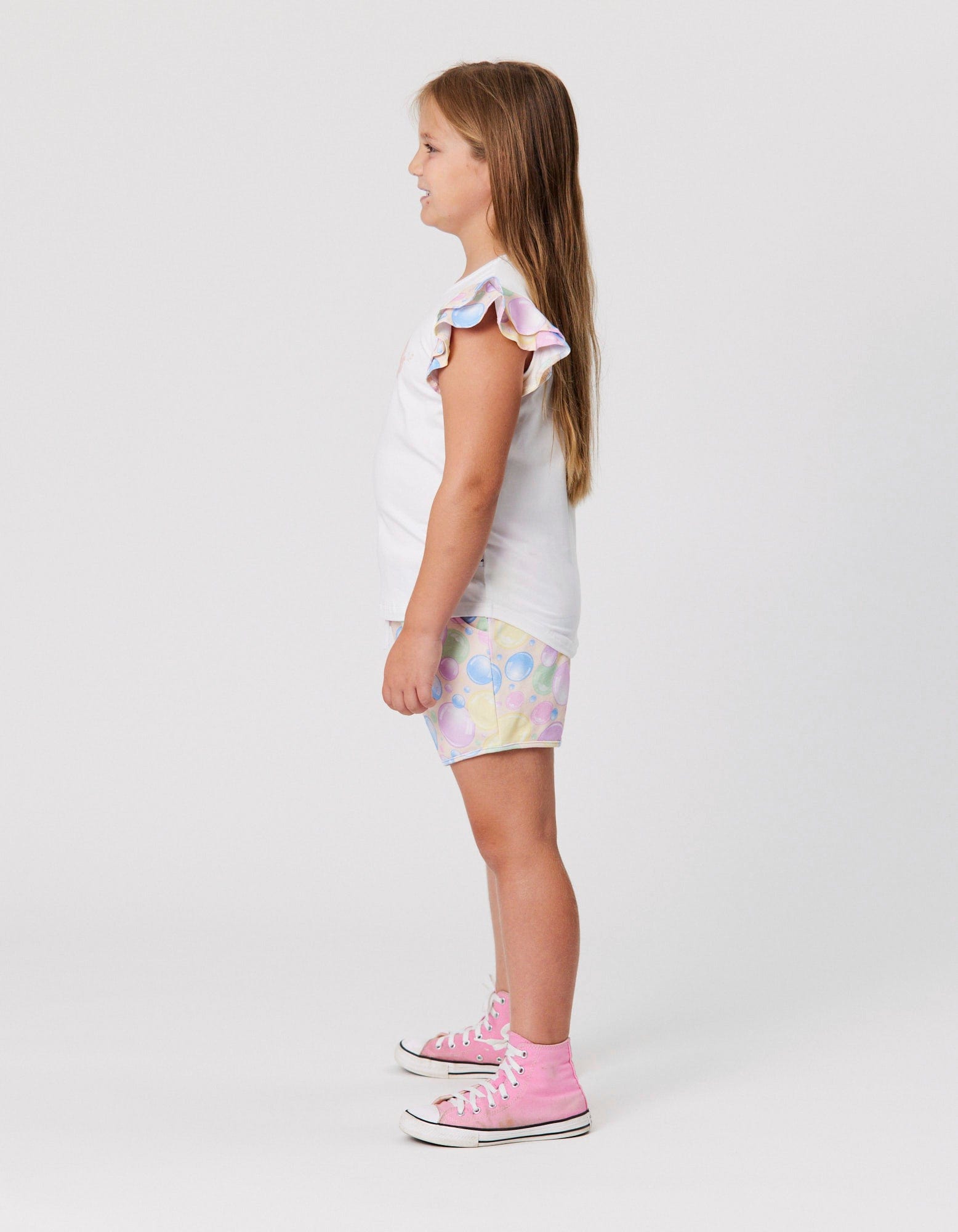 Kissed By Radicool Girls Tee Bubbles Frill Tee