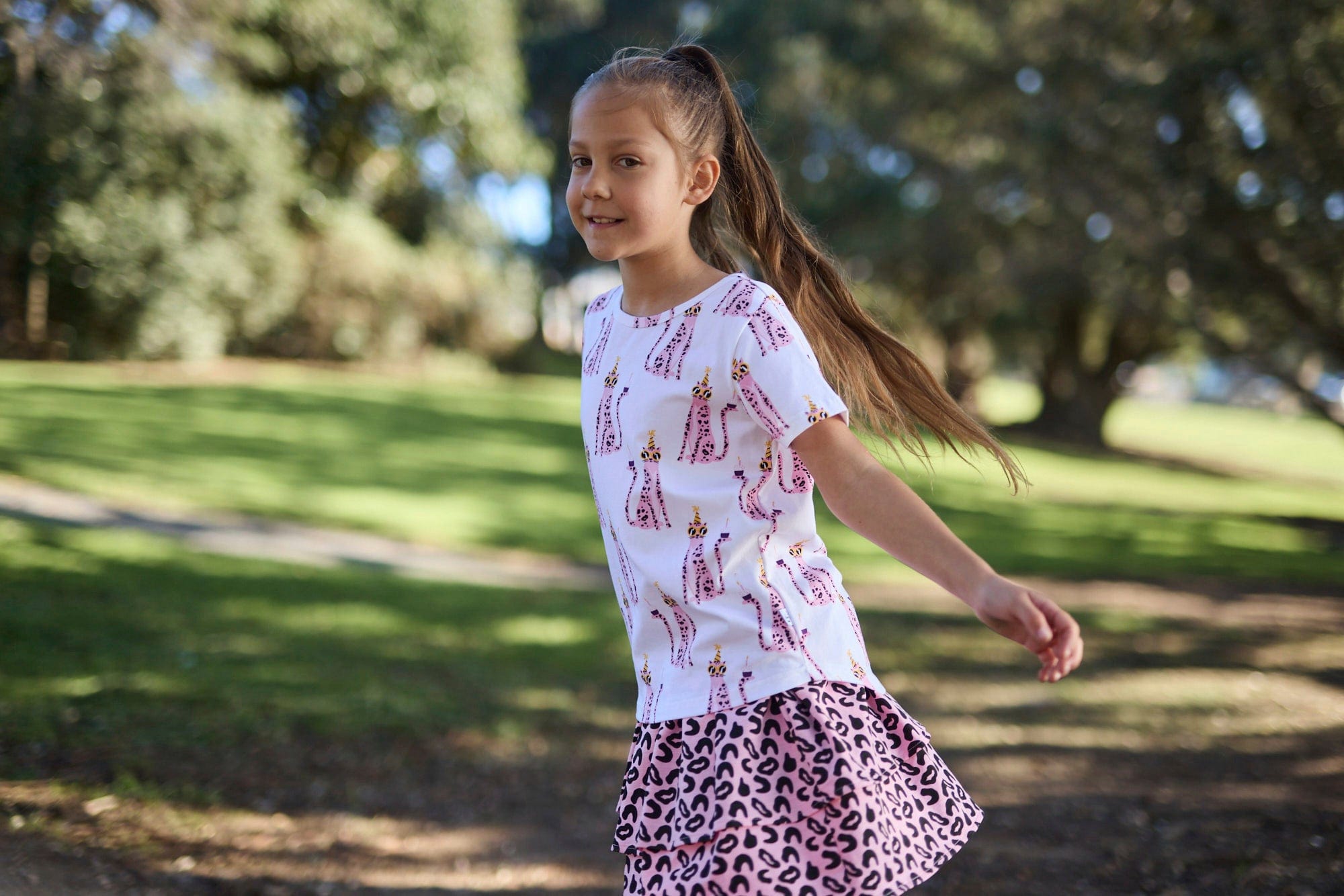 Kissed By Radicool Girls Tee Leopards Tee