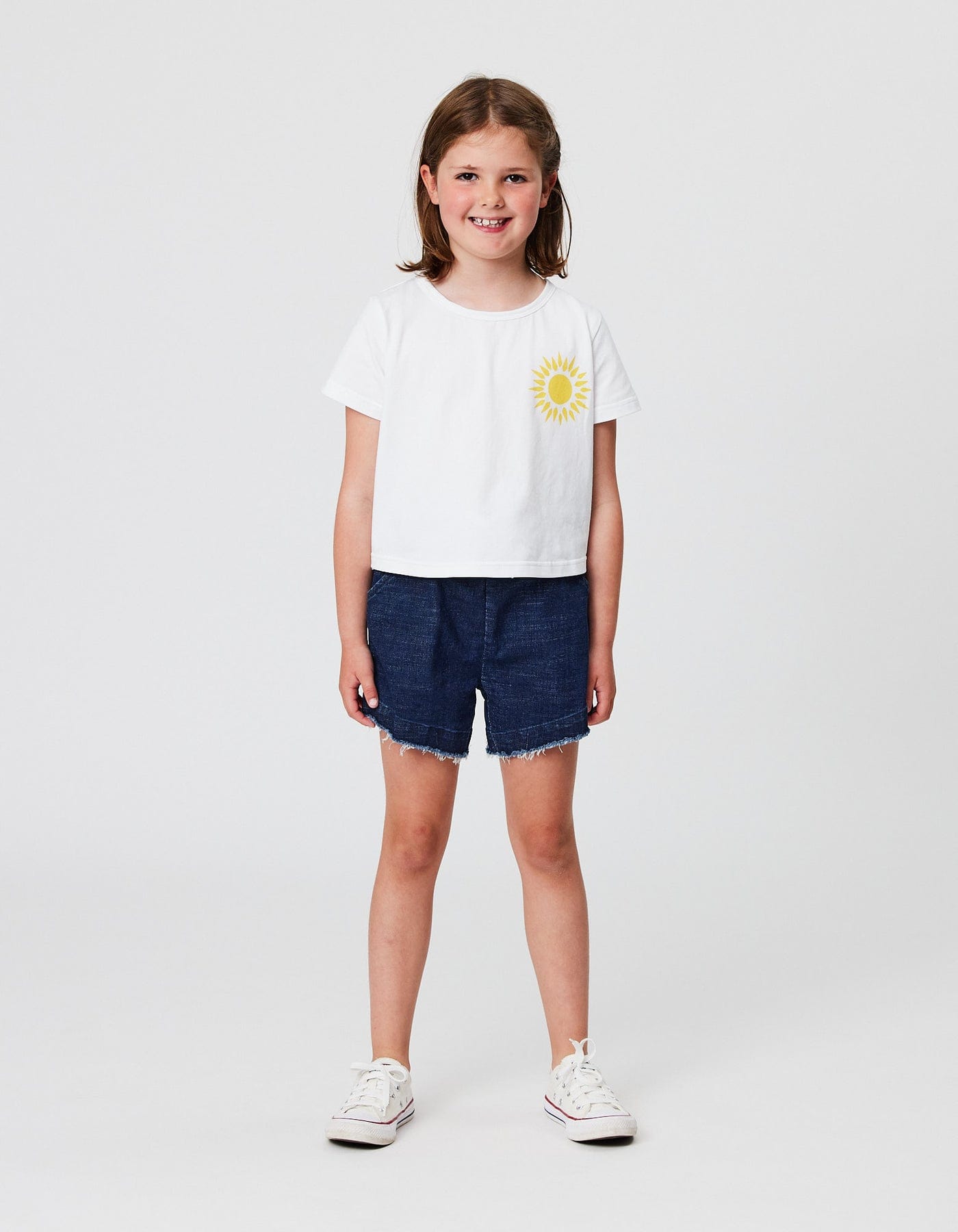 Kissed By Radicool Girls Tee Sunny Crop Tee