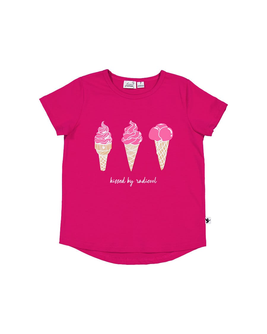 Kissed By Radicool Girls Tee Triple Cone Tee