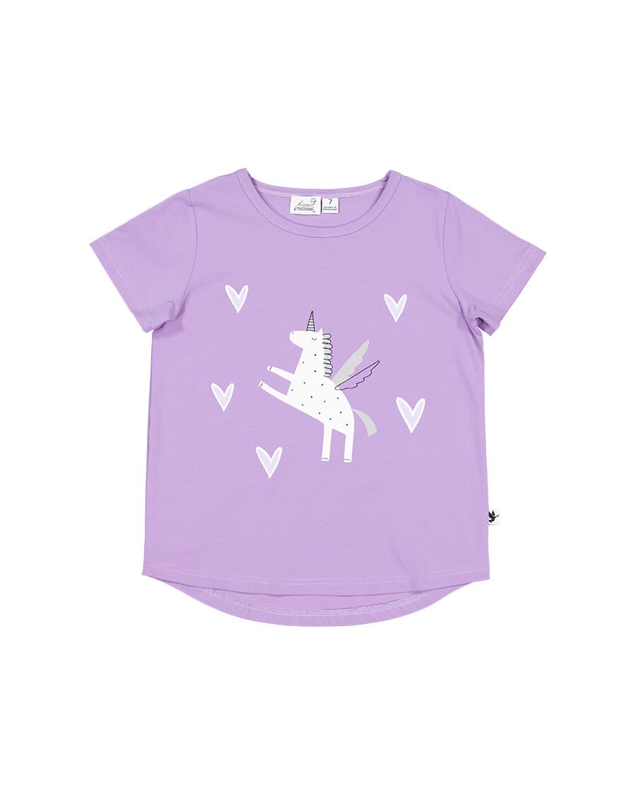Kissed By Radicool Girls Tee Unicorn Love Tee
