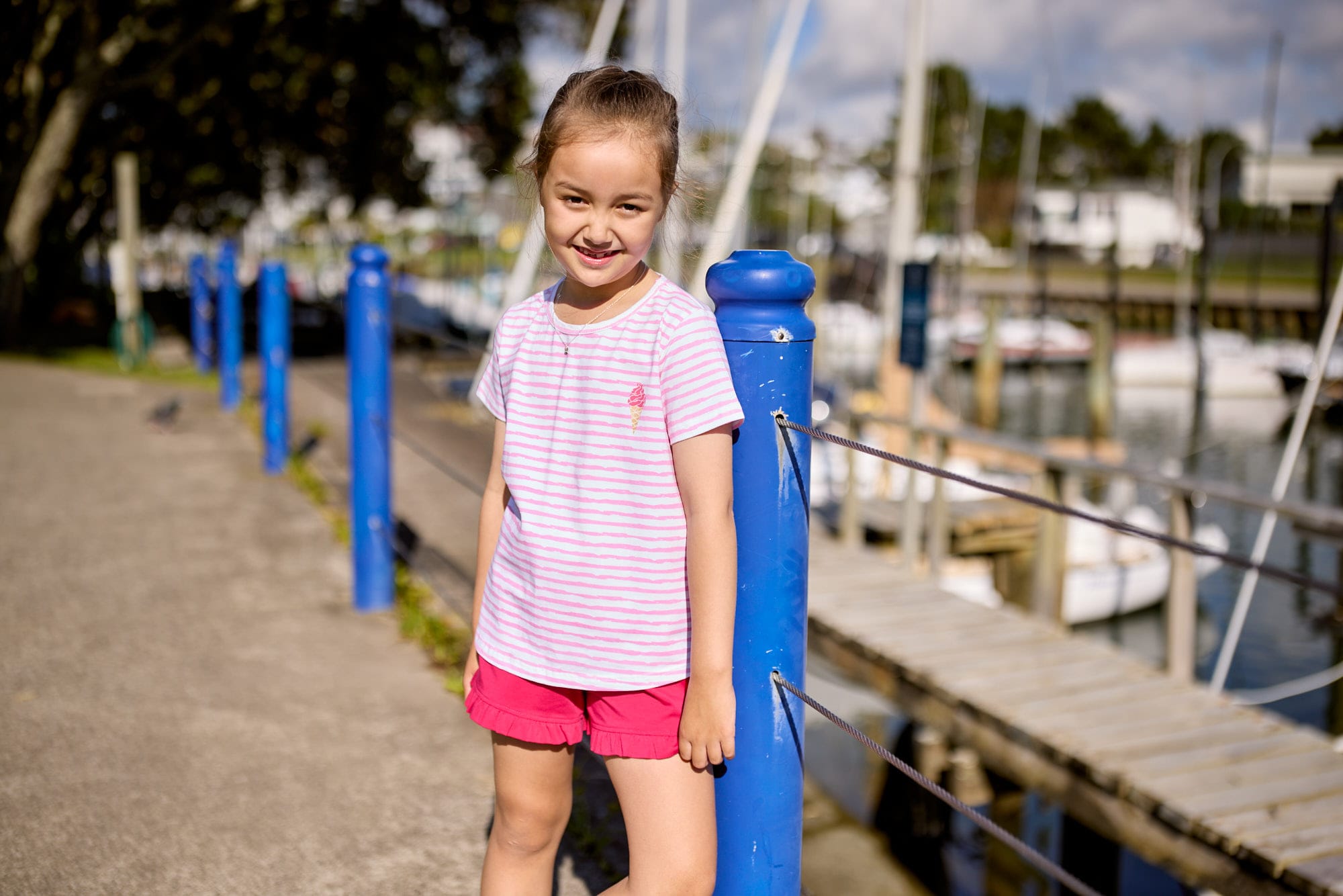 Kissed By Radicool Girls Tee Whippy Stripe Tee