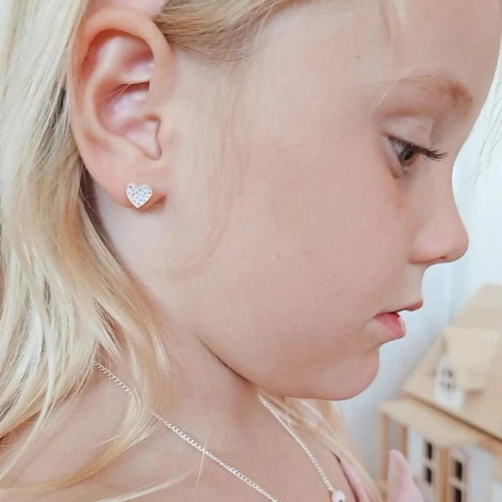 Lauren Hinkley Girls Accessory Confetti Heart Earrings in Trinket Box