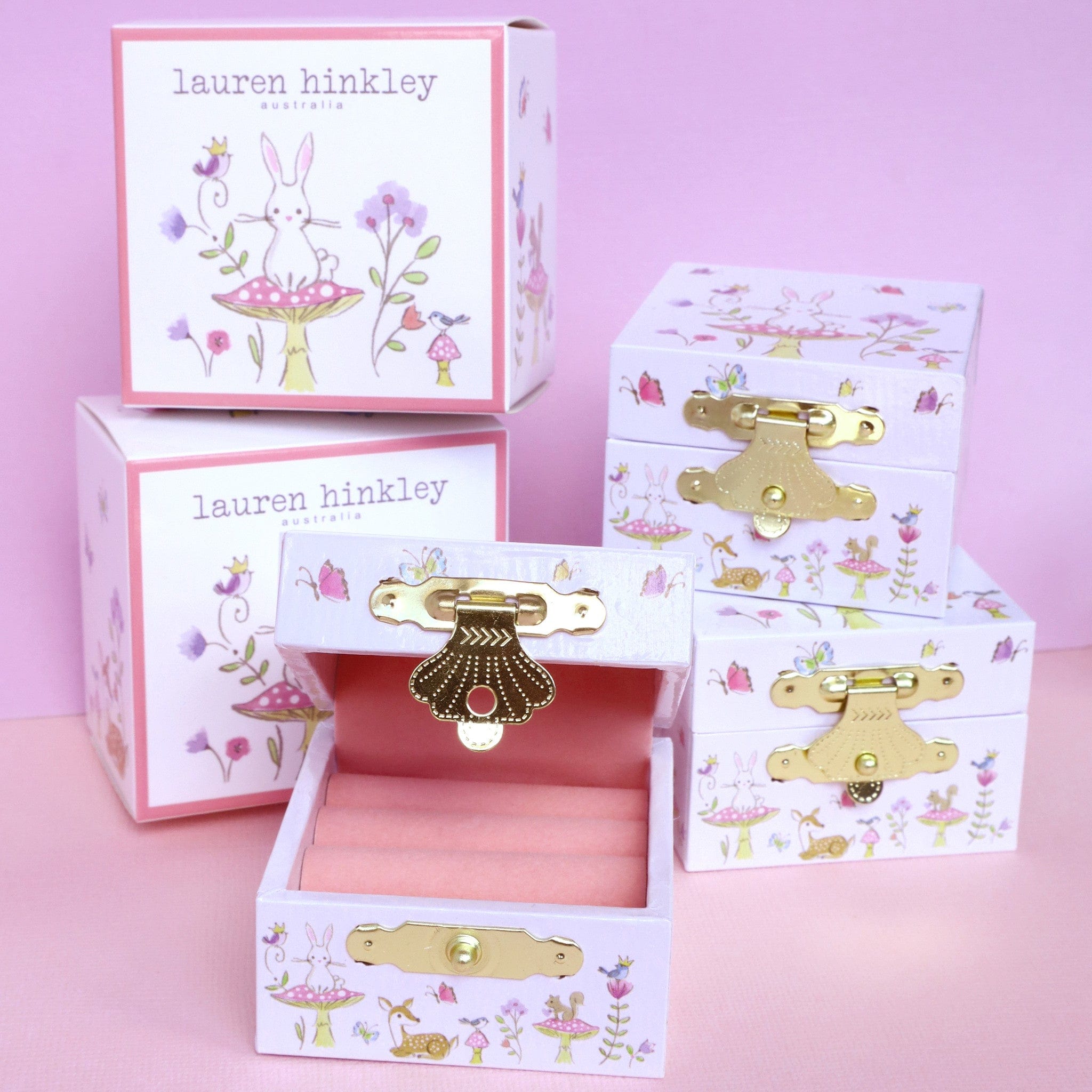 Lauren Hinkley Girls Accessory Confetti Heart Earrings in Trinket Box