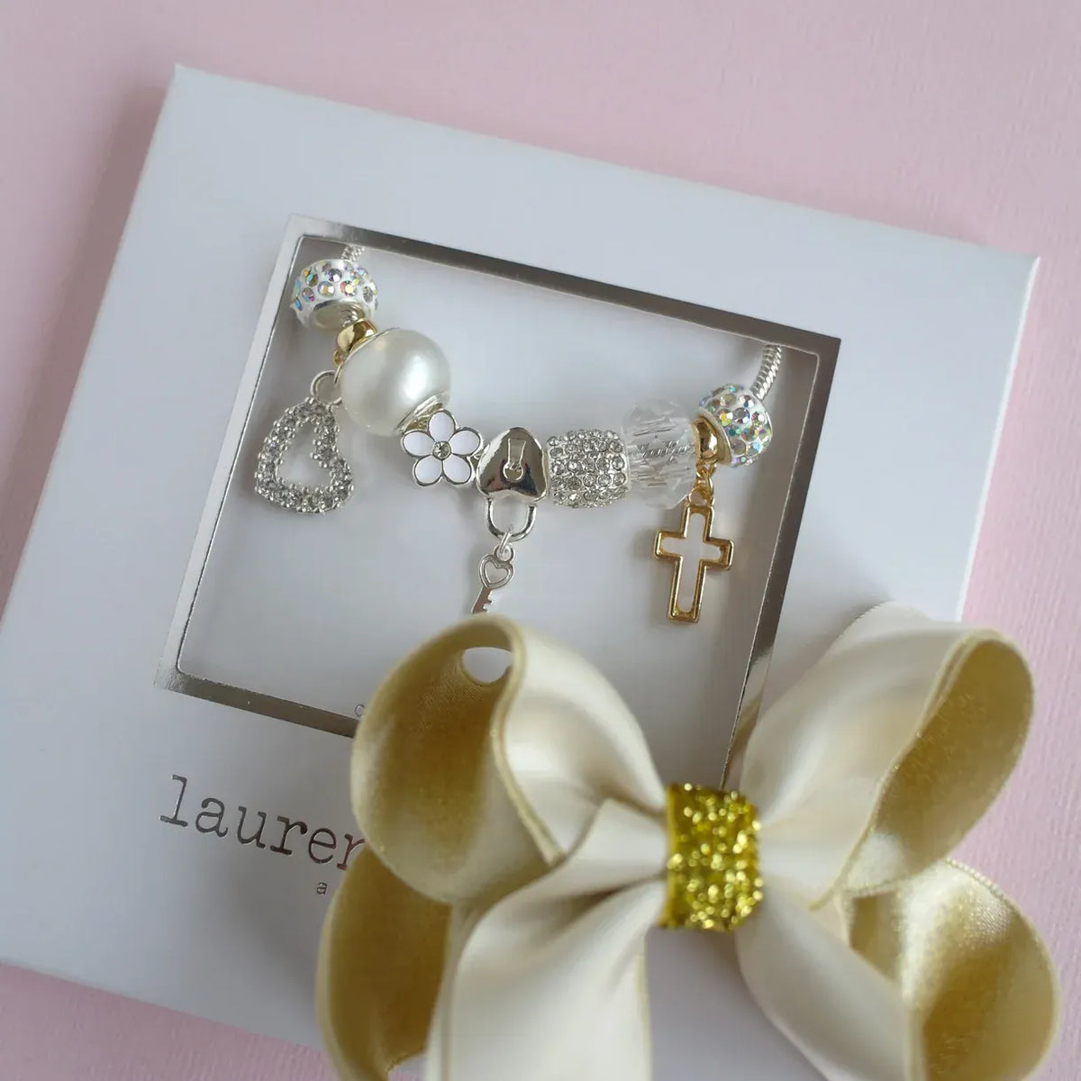 Lauren Hinkley Girls Accessory Cross Charm Bracelet