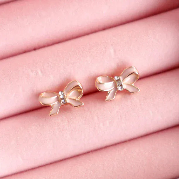 Lauren Hinkley Girls Accessory Pink Bow Earrings