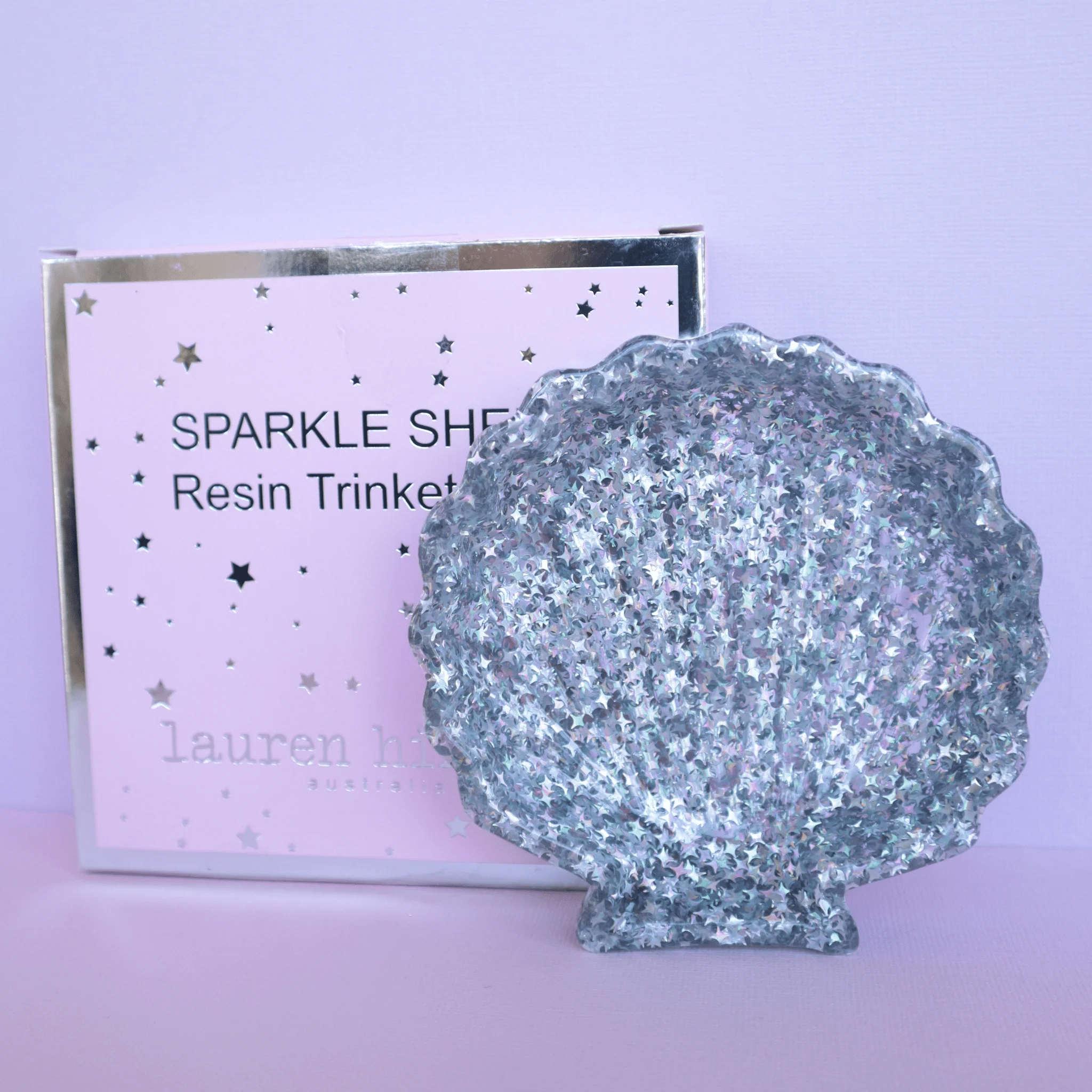 Lauren Hinkley Girls Accessory Silver Sparkle Shell Trinket Dish
