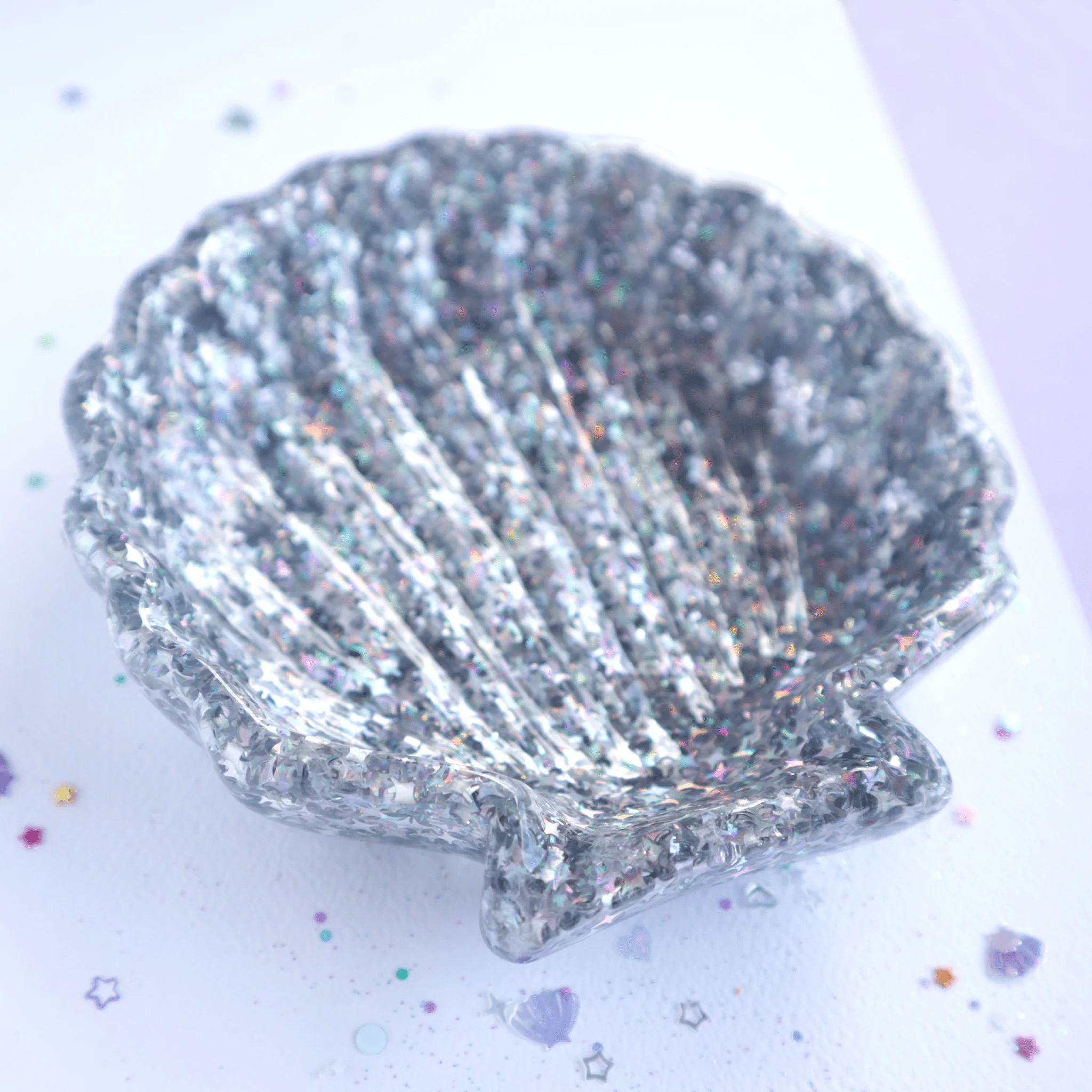 Lauren Hinkley Girls Accessory Silver Sparkle Shell Trinket Dish
