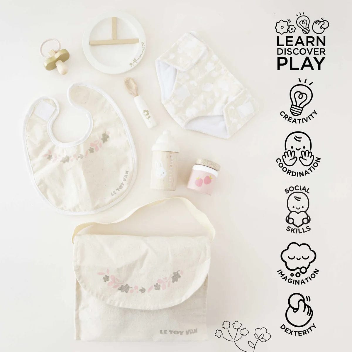 Le Toy Van Toys Doll Nursing Kit with Bag