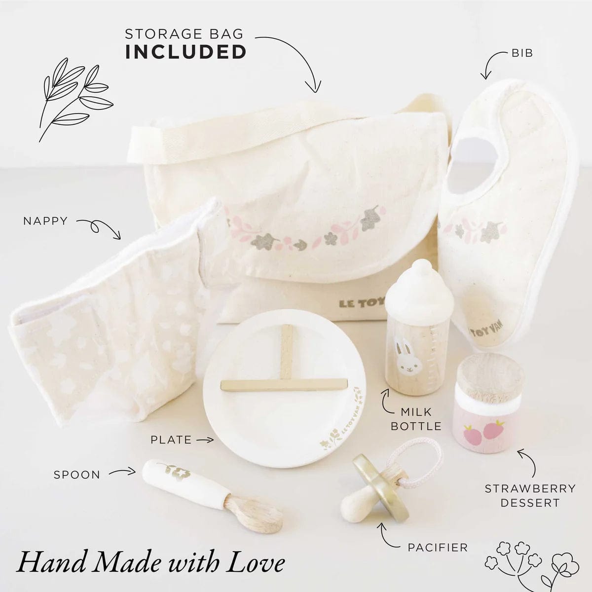 Le Toy Van Toys Doll Nursing Kit with Bag