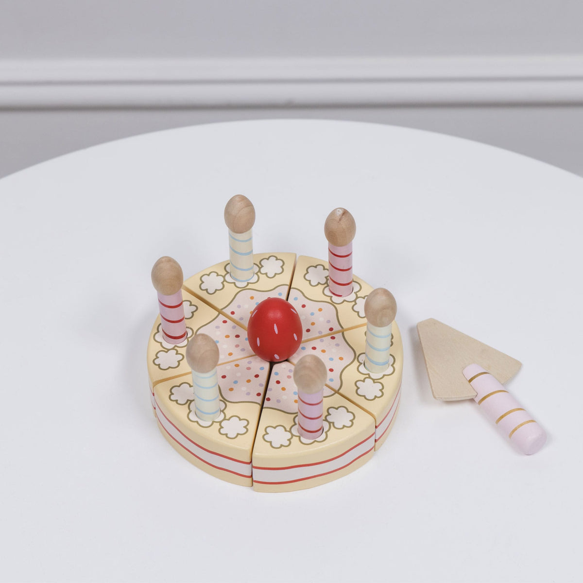 Le Toy Van Vanilla Birthday Cake toy with detailed cake design for pretend play