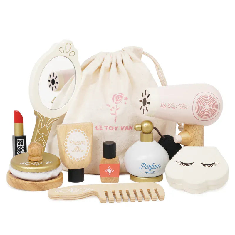 Le Toy Van Vanity Star Beauty Kit toy vanity set with mirror and beauty accessories