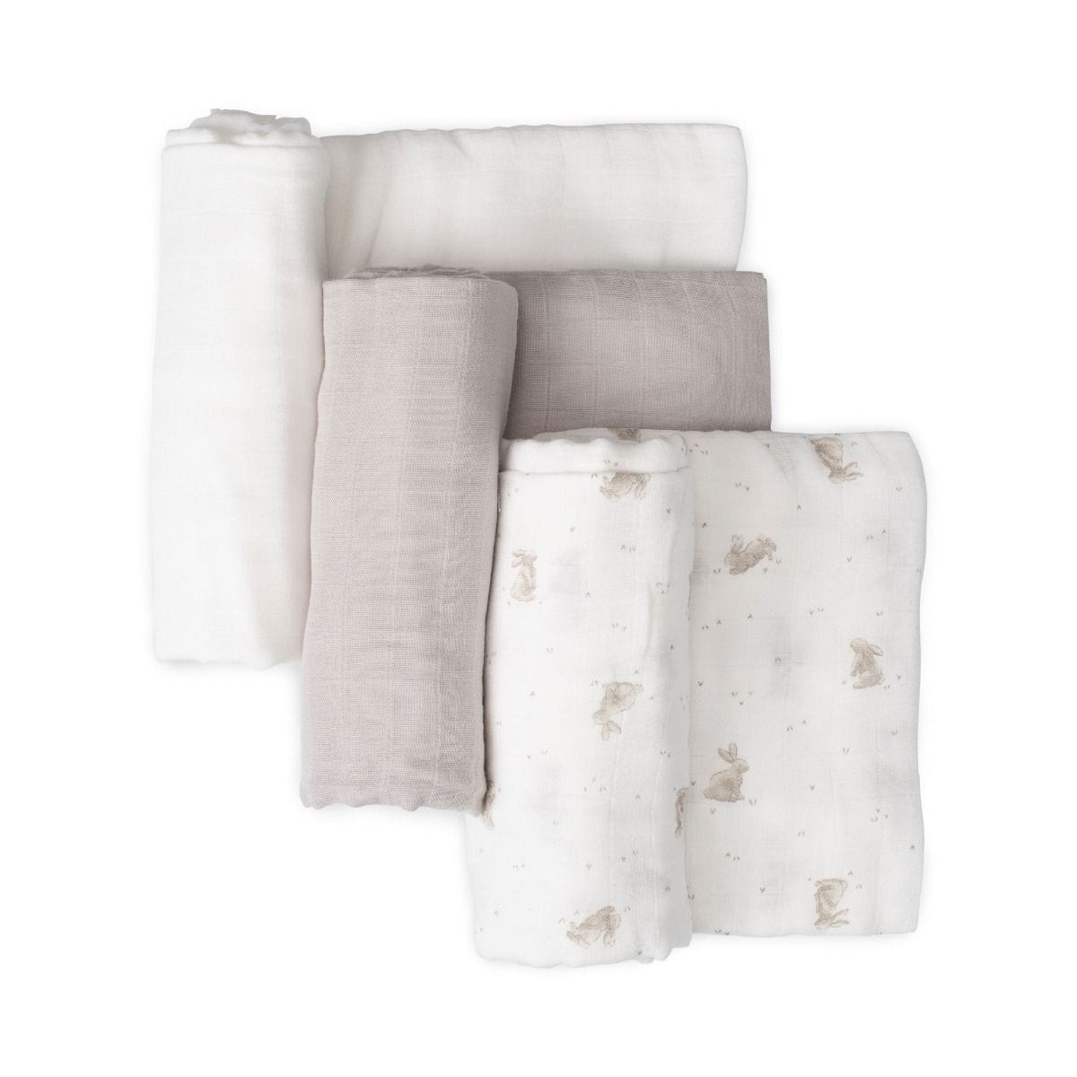 Little Bamboo Baby Accessory Little Bamboo Muslin Wrap 3Pk - Stone Grey