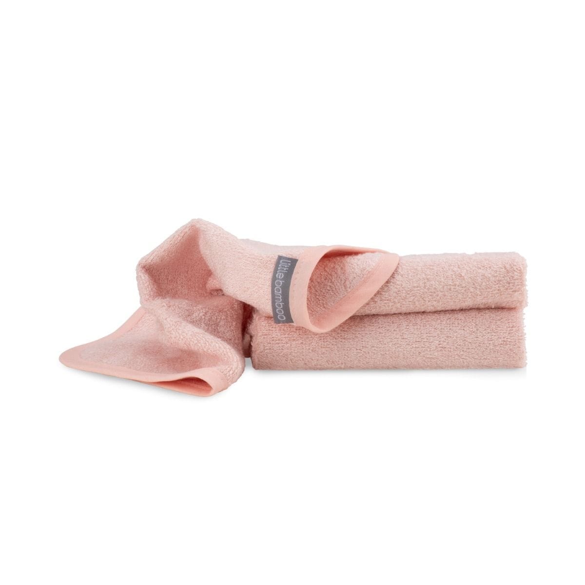 Little Bamboo Bath Little Bamboo Towelling Wash Cloth 3Pk - Dusty Rose