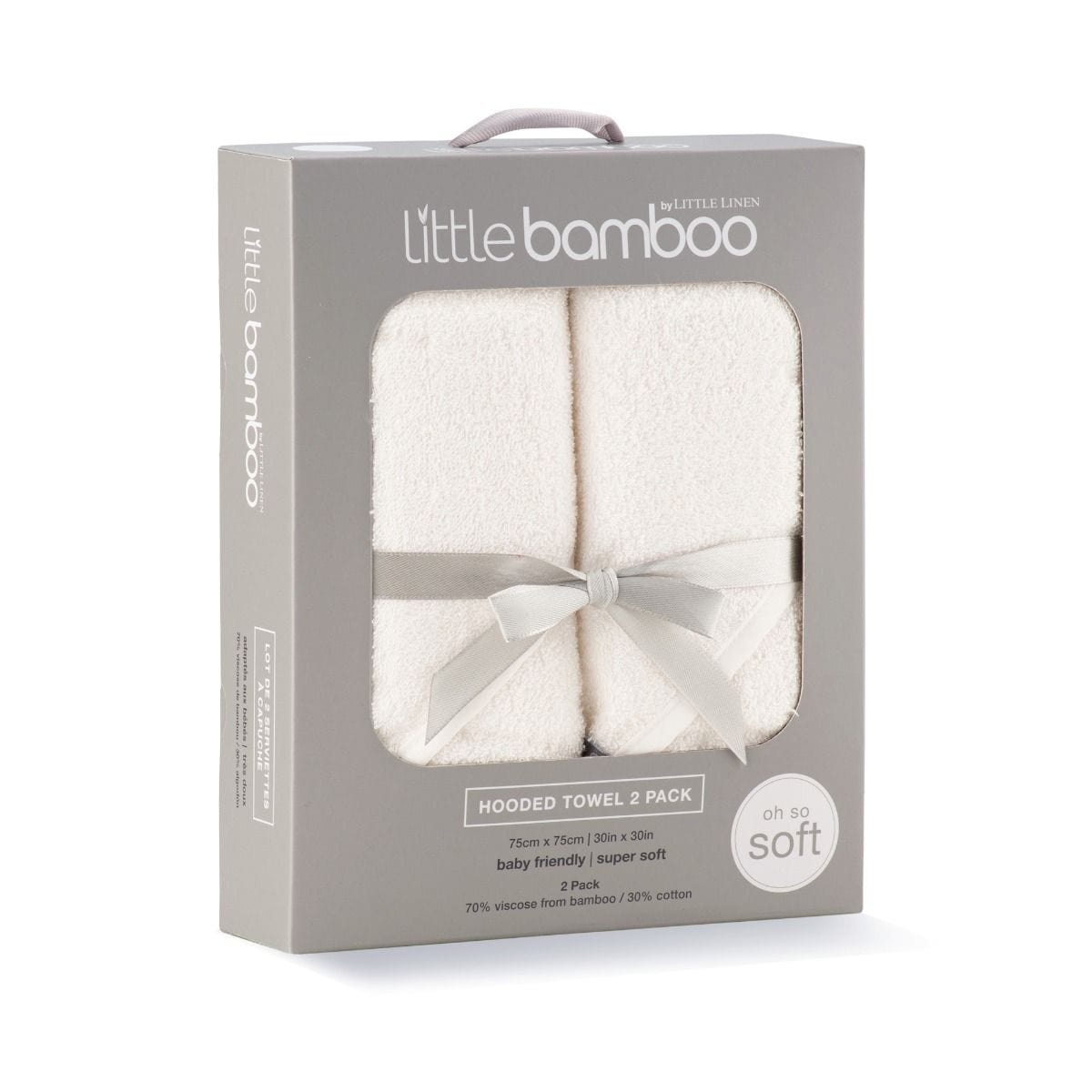 Little Bamboo Bath Natural Little Bamboo Hooded Towel 2pk