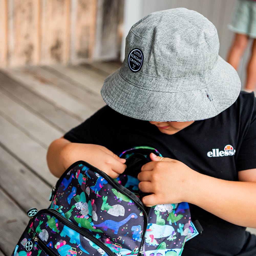 Little Renegade Company Accessories Hats Dino Party Reversible Bucket Hat