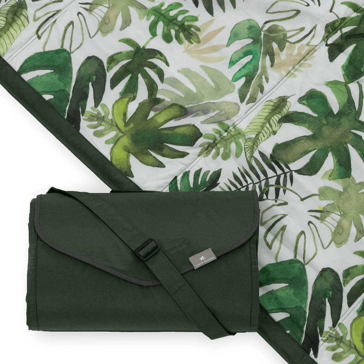 Little Unicorn Baby Care Tropical Leaf Picnic / Outdoor Blanket 5 X 7
