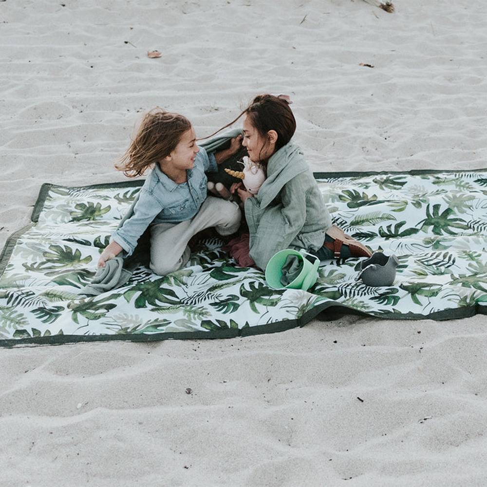 Little Unicorn Baby Care Tropical Leaf Picnic / Outdoor Blanket 5 X 7