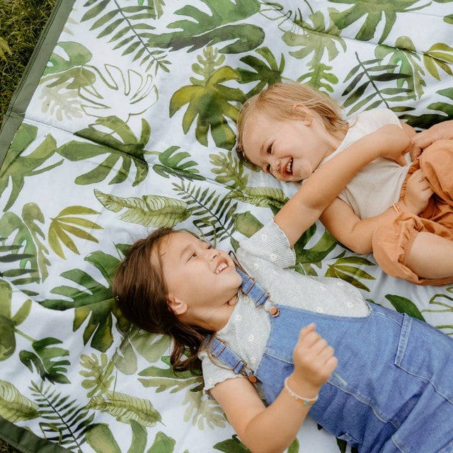 Little Unicorn Baby Care Tropical Leaf Picnic / Outdoor Blanket 5 X 7