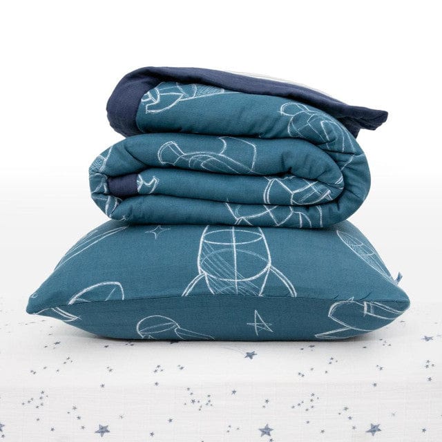 Little Unicorn Linen Blast Off Little Unicorn Toddler Bedding Set