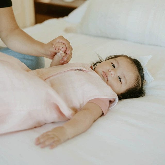 Little Unicorn Linen Cotton Muslin Sleeping Bag - Rose Petal