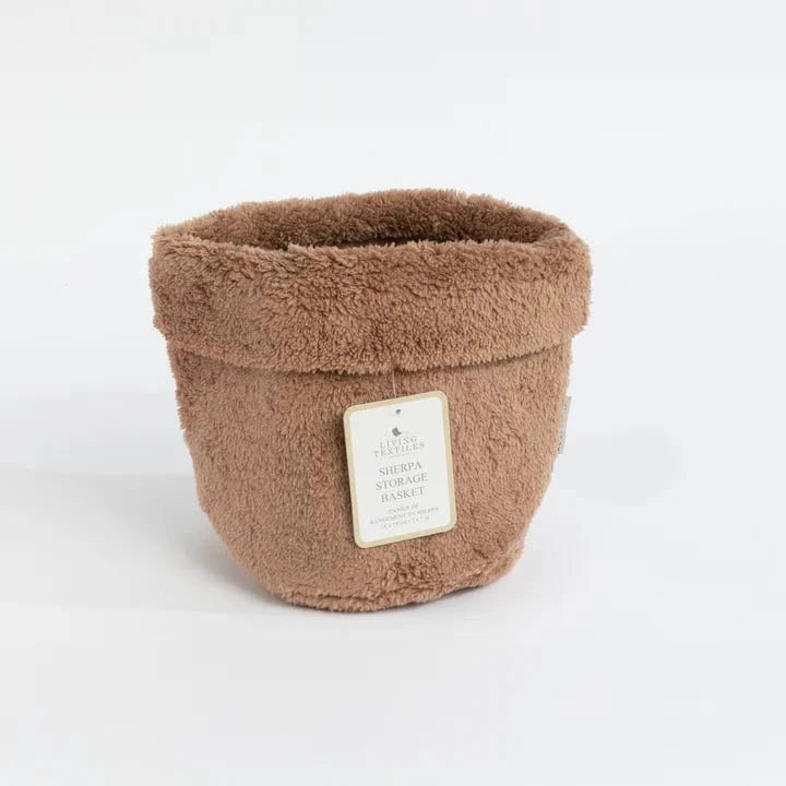 Living Textiles Baby Accessory Sherpa Storage Basket - Small