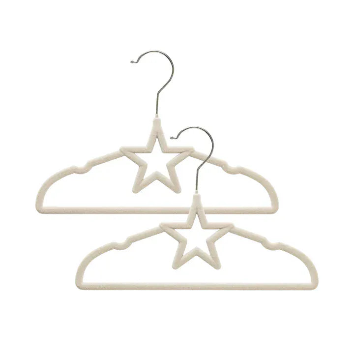 Living Textiles Room Decor Baby Coat Hangers 10 Pack - Stars/Beige