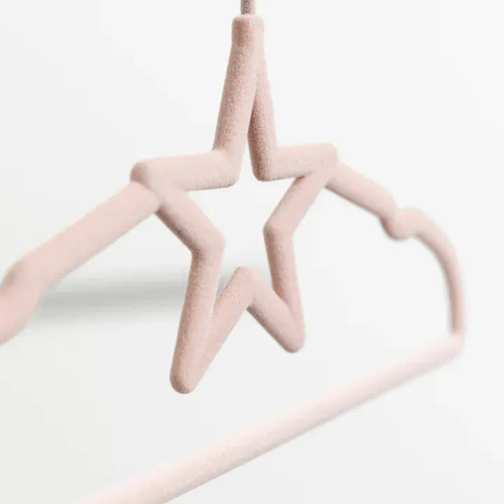 Living Textiles Room Decor Baby Coat Hangers 10 Pack - Stars/Pink