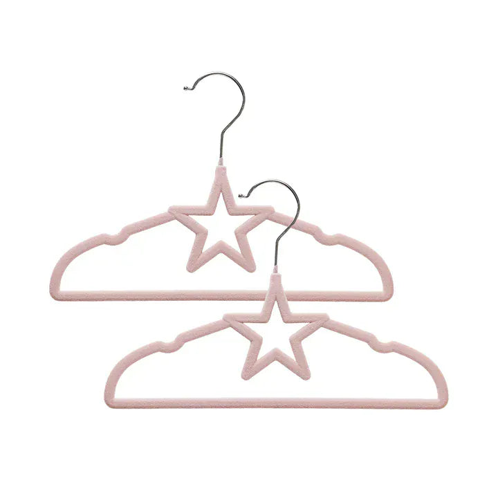 Living Textiles Room Decor Baby Coat Hangers 10 Pack - Stars/Pink