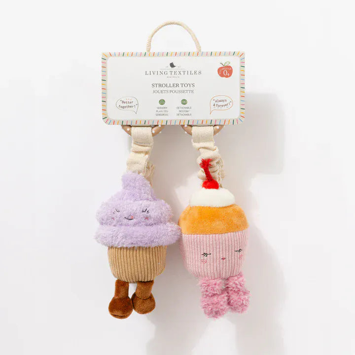 Living Textiles Toys Ice Cream & Cupcake Mini Market Brunch Stroller Toys 2 Pack