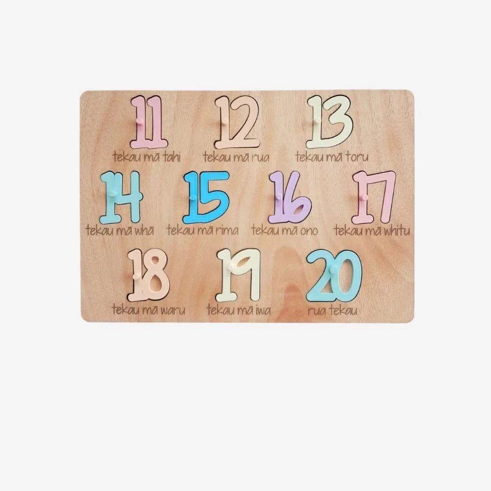 Lulo Toys Numbers 11-20 in Māori Puzzle